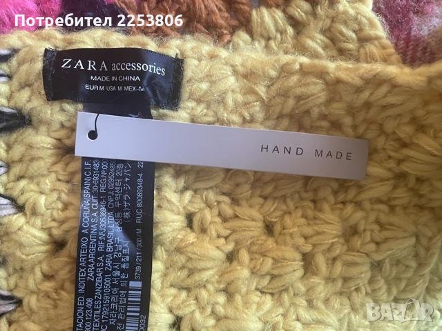 Продава дълъг ръчно плетен жълт шал на ЗАРА.НОВ, снимка 3 - Шалове - 43140649