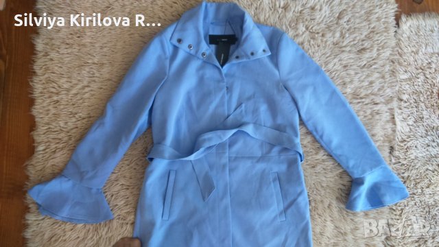 млечно лилаво тънко палто, снимка 3 - Палта, манта - 28140583