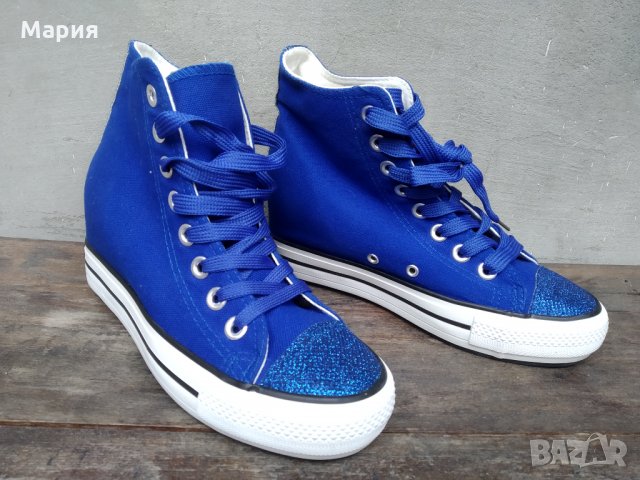 Дамски гуменки със скрита платформа, снимка 2 - Кецове - 32559594