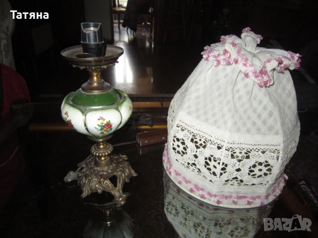 кана  МЕСИНГ ; старинни  Настолни лампи -месинг и  керамика ,свещници и др., снимка 10 - Декорация за дома - 23202027