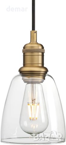 Индустриална стъклена таванна висяща лампа JIMUBEAM, снимка 1 - Лампи за таван - 44115992