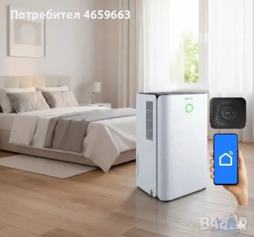 Mощен кондензационен влагоуловител Ruhhy с WiFi управление чрез приложение Smart Life, безшумен, с х, снимка 2 - Влагоабсорбатори и влагоуловители - 52526136