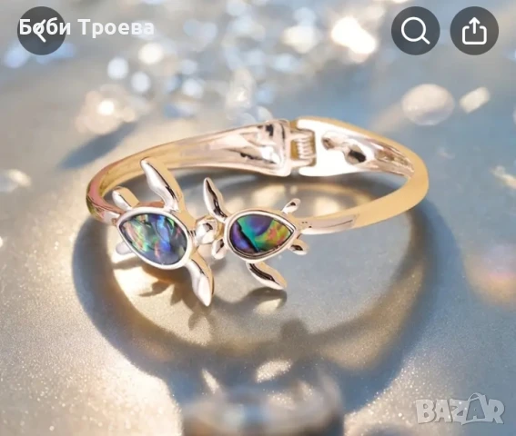 Женски моден браслет с морски мотив от цинковa сплав с отворена кука , снимка 2 - Гривни - 50890229