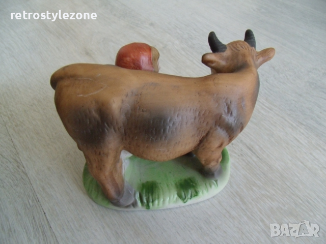 № 6179 стара порцеланова фигура   , снимка 4 - Други ценни предмети - 36572747