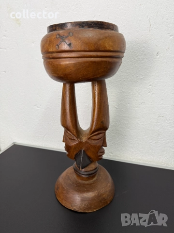 Африканска поставка за цветя / пепелник. №7426, снимка 4 - Антикварни и старинни предмети - 51936478