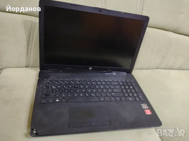 работещ лаптоп HP 15.6'' Led Ryzen 3-2200U цял за ремонт или части