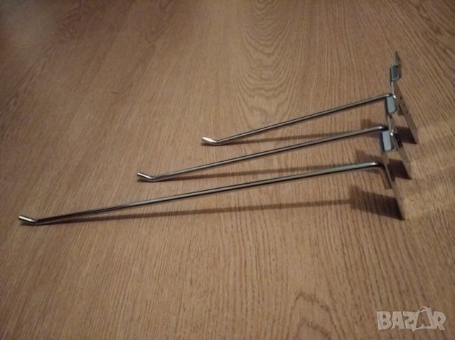 Продавам хромирани Куки за стелажи, Решетки, МДФ Пана, Рафтодържачи, снимка 2 - Стелажи и щандове - 40249854