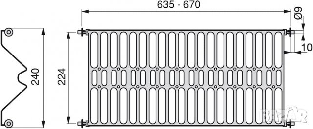 Emuca - отцедник за съдове, дълбочина на шкафа 70 см, вътрешна ширина на модула между 635-670 мм, снимка 2 - Аксесоари за кухня - 39965760