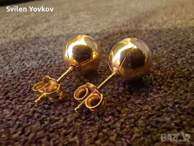Продавам златни обеци 18к, снимка 5 - Обеци - 52908049