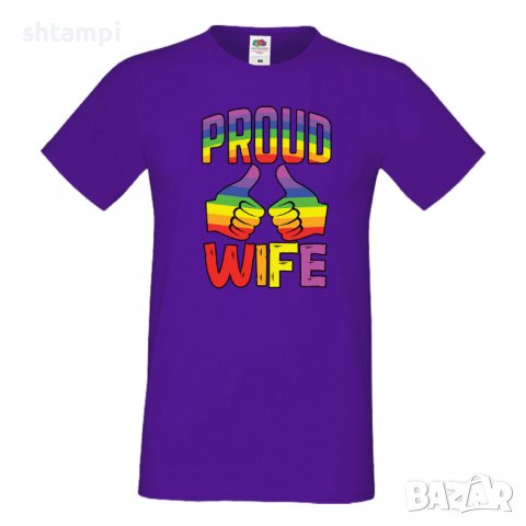 Мъжка тениска Proud Wife multicolor Прайд,Празник.Повод,Изненада , снимка 10 - Тениски - 37105199