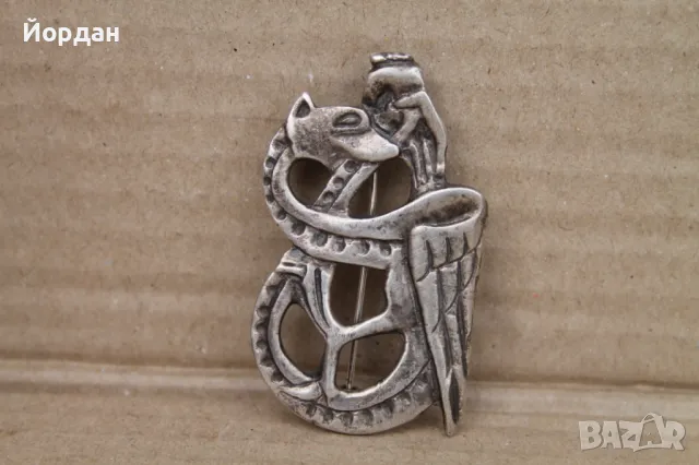 Сребърна брошка , снимка 2 - Други - 49651899