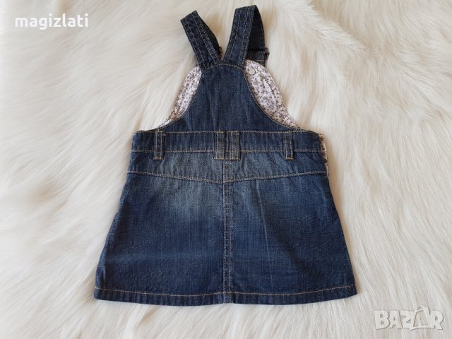 Дънков сукман H&M 4-6 месеца , снимка 2 - Бебешки рокли - 26412018