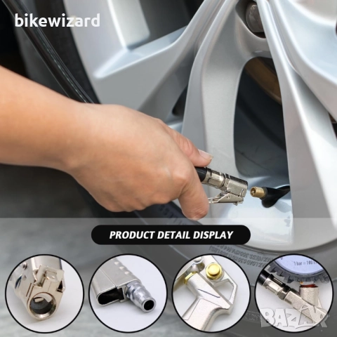 Манометър за гуми 220PSI 0-16 бара НОВО, снимка 3 - Други инструменти - 52566489