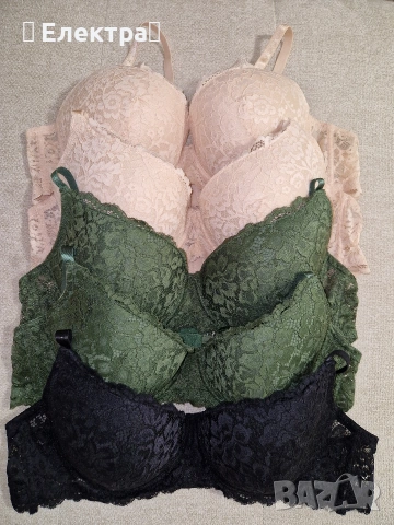 Лот 5 големи сутиена чашка D, подгръдна 105 см