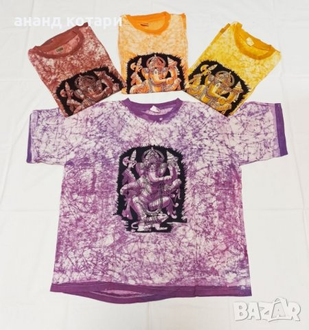 Индийски ръчно рисувани тениски- памук, снимка 3 - Тениски - 36599695