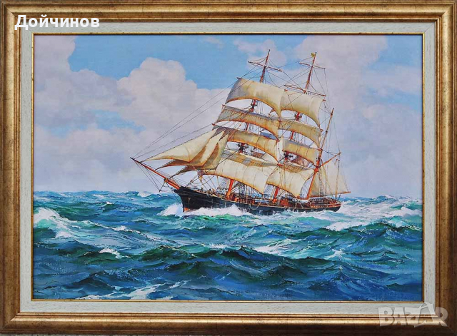 Клипер, ветроходен кораб, картина, снимка 11 - Картини - 32511689