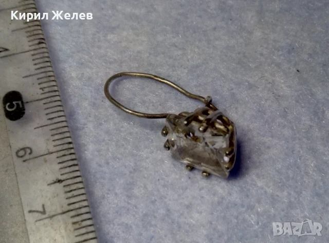 КЛАСИЧЕСКИ МОДЕЛ СКЪПОЦЕННА СРЕБЪРНА ОБЕЦА СРЕБРО 925 с ЮВЕЛИРНО ФАСЕТИРАН МОЙСАНИТ 24375, снимка 6 - Обеци - 50535942