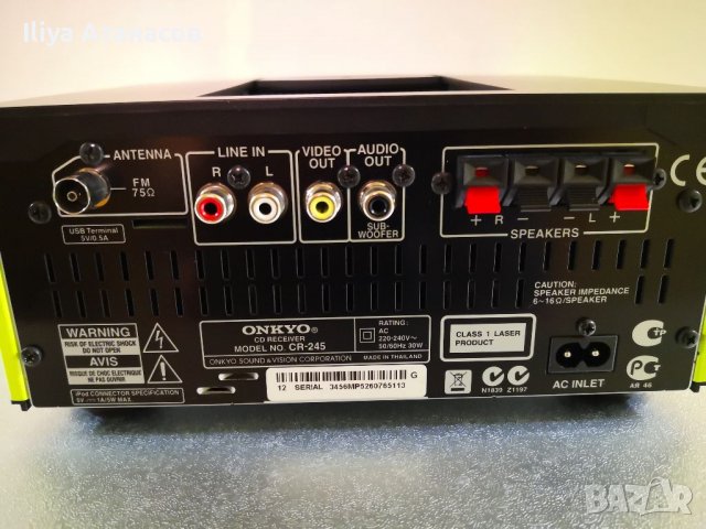 Onkyo CR 245 USB CD Mp3 аудиосистема с две тонколони и дистанционно , снимка 12 - Аудиосистеми - 38144291