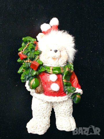НОВО! Коледен Мечо с Елха. Коледна Украса, снимка 2 - Декорация за дома - 43120191