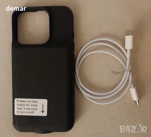 Калъф GIN FOXI с батерия за iPhone 16 Pro (6.3"), 15W, 8500mAh (черен), снимка 8 - Калъфи, кейсове - 50688562