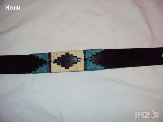 Ръчно правен колан унисекс от Перу със шарки, снимка 5 - Колани - 48177757