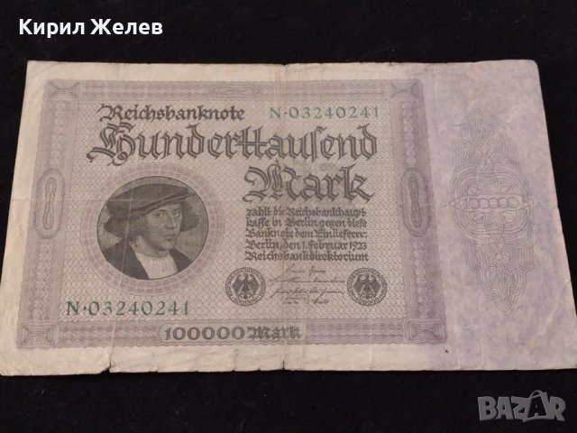 РАЙХ БАНКНОТА 100 000 марки 1923г. Германия УНИКАТ ЗА КОЛЕКЦИОНЕРИ 36809