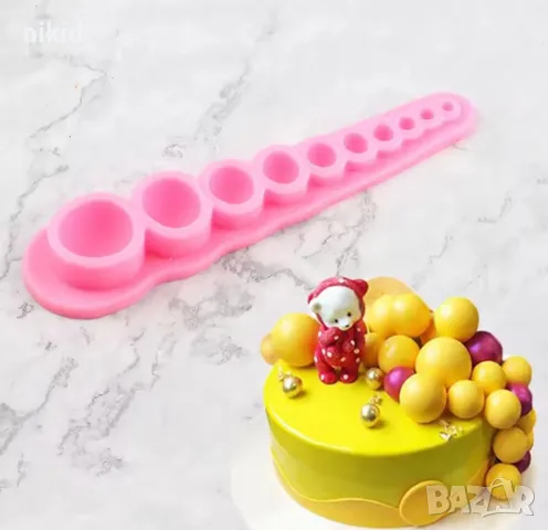 10 размера топче перли топчета силиконов молд форма фондан шоколад смола торта декор