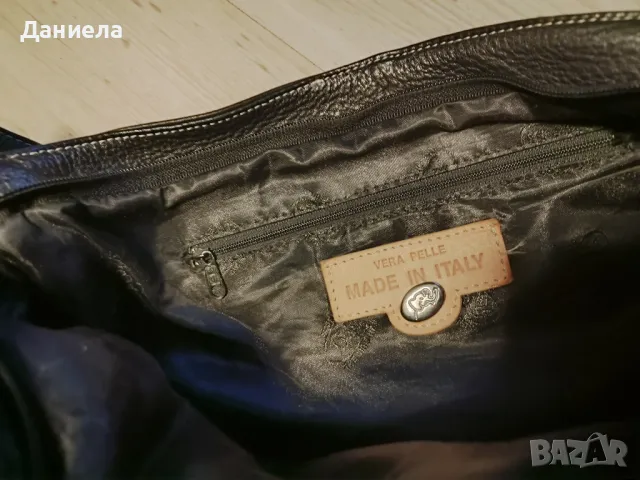 Дамска чанта, кожа, VERA Avorio, снимка 5 - Чанти - 48057563