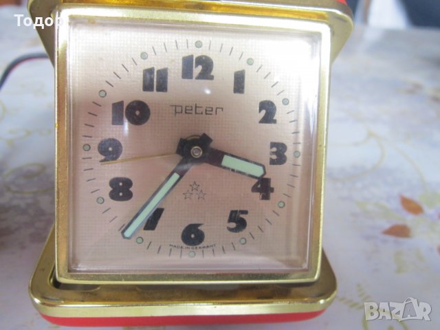 Рядък немси туристически часовник будилник  Петер , снимка 2 - Други - 28341409