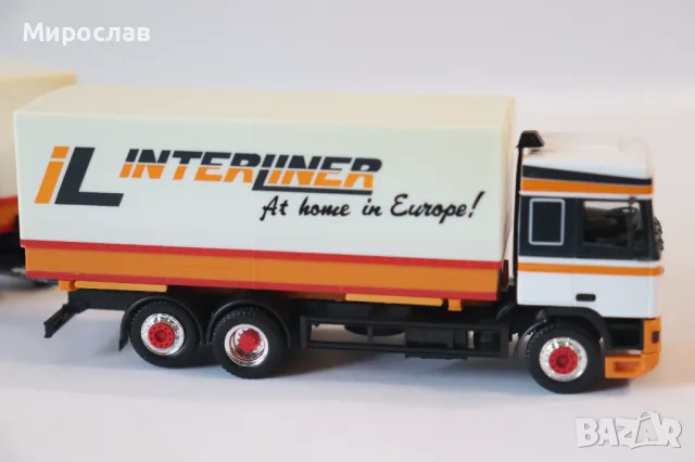 HERPA H0 1/87 ДАФ DAF КАМИОН ТИР МОДЕЛ КОЛИЧКА РЕМАРКЕ, снимка 6 - Колекции - 49963252