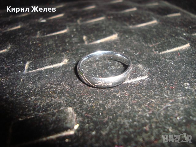 ДАМСКА ХАЛКА с НАДПИС REAL LOVE БЛАГОРОДНА НЕРЪЖДАЕМА СТОМАНА ВИСОКО КАЧЕСТВО 20638, снимка 3 - Пръстени - 32318611