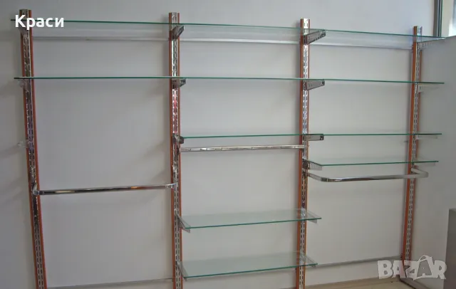 Стъклени рафтове 8 мм, снимка 2 - Стелажи и щандове - 49450923