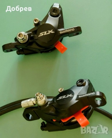 НОВИ, цена за сет: лостче Shimano BL M4100, калипери SLX 7000 или монолитни Clarks, маркуч 150/200, снимка 2 - Части за велосипеди - 45957325