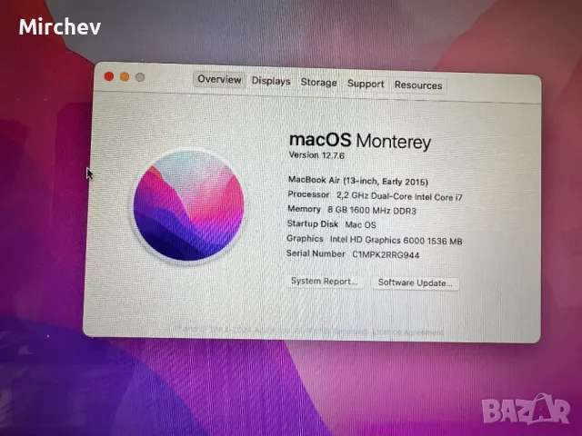 MacBook Air i7, снимка 7 - Лаптопи за работа - 49053910