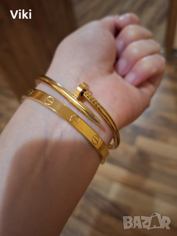златни гривни cartier, снимка 2 - Гривни - 52643330