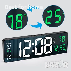 Голям офис/ хотел/ фитнес цифров стенен часовник Homartel- 40 см, снимка 10 - Друга електроника - 48743502