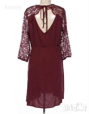 НОВА елегантна дамска рокля с дантела и отворен гръб About You (размер Л), снимка 2 - Рокли - 52630383