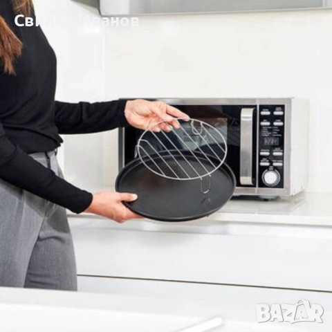 Микровълнова с грил и конвекция Black+Decker BXMZ900E – 25L, 900W, автоматични програми, дигитален д, снимка 6 - Микровълнови - 51506370