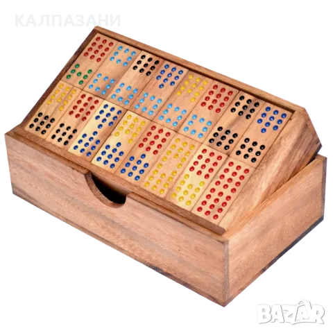 Голямо дървено домино с 91 части, класическа луксозна игра за деца и възрастни B110