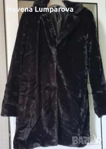 Дамско черно палто , снимка 1
