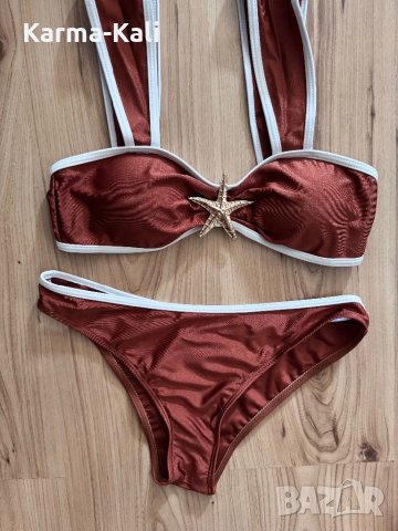 Кафяв бански от 2 части , снимка 5 - Бански костюми - 50506851