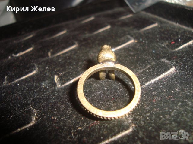 МЕСИНГОВ ФИГУРАЛЕН ПРЪСТЕН ЗАЙЧЕ 21658, снимка 6 - Пръстени - 32538575