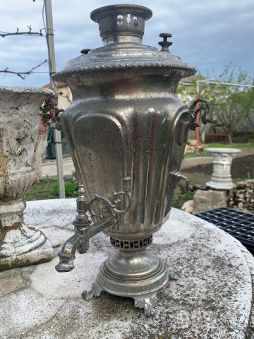 Старинен голям самовар на въглища царска Русия , снимка 3 - Антикварни и старинни предмети - 40499460