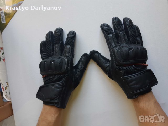 Летни Мото Ръкавици Nitro размер S Черни Кожа и Плат, снимка 8 - Аксесоари и консумативи - 32725283