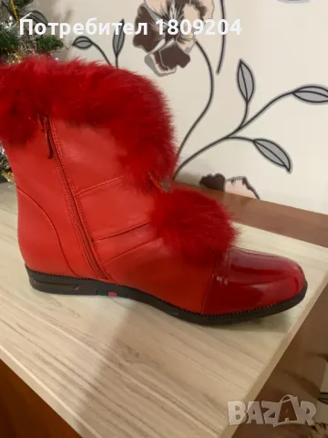 червени дамски боти, снимка 3 - Дамски боти - 48279490