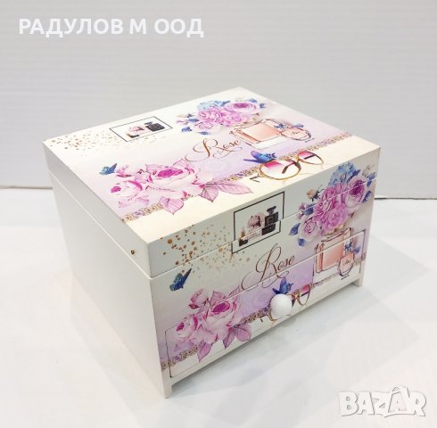 Стилна кутия за бижута с огледало и чекмедже /94870/, снимка 5 - Подаръци за жени - 43308883