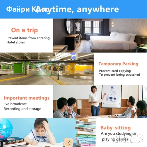 Скрита Мини Камера А12, IP, WiFi, 1080p Full HD, Видеонаблюдение, Охранителна, Сензор за движение, снимка 6 - IP камери - 51677865