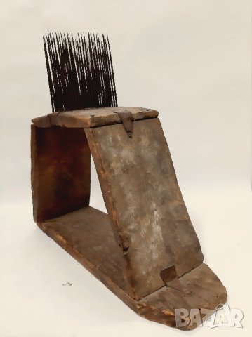 Старо дървено битово чепкало, дарак(6.1), снимка 3 - Антикварни и старинни предмети - 43571892
