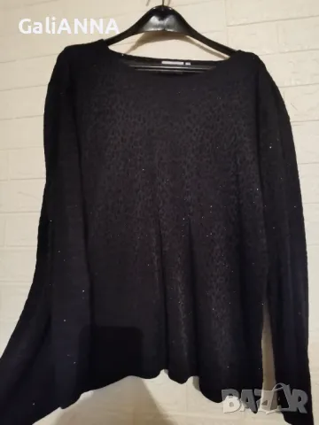 ТУНИКА КАДИФЕ С ЛЕК БЛЕСТЯЩ ЕФЕКТ 3XL-4XL