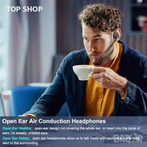 Нови Слушалки с отворено ухо и двоен микрофон за шумоподтискане кристално чист глас, снимка 3 - Bluetooth слушалки - 49450909